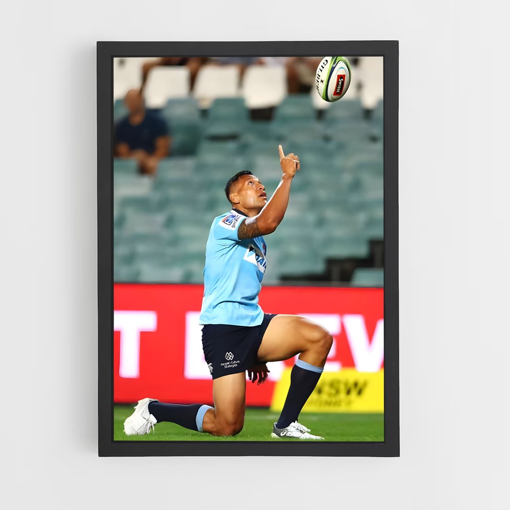 Poster Le Saut de Folau – affiche Rugby (vue 2)